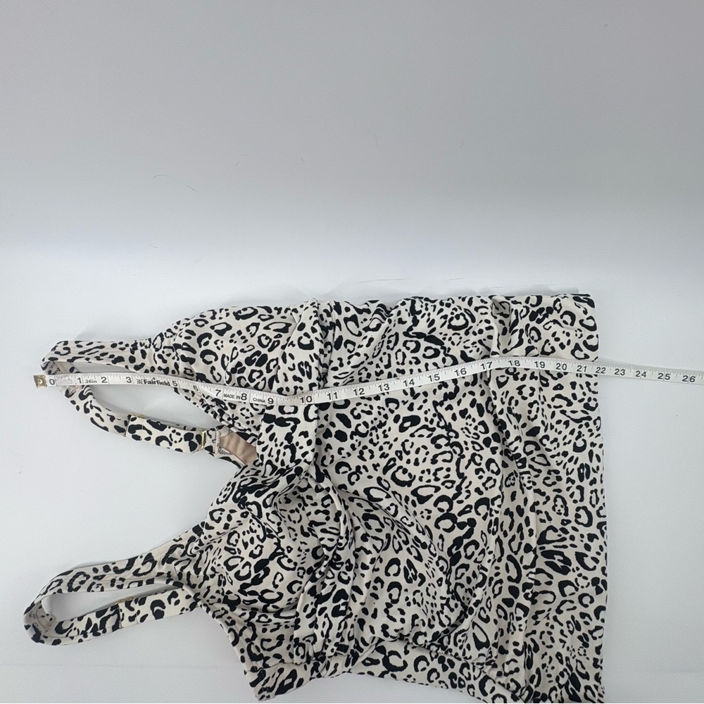 KONA Sol Large (12-14) Off White/Black Twist-Front Leopard Print Tankini Top New - Picture 8 of 12